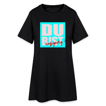 Tu es unique - Robe T-shirt Femme - noir - Devant