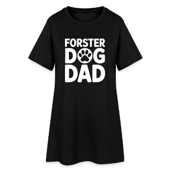 Papa de chien en famille d’accueil - Cadeau adopté par un chien - Robe T-shirt Femme - noir - Devant
