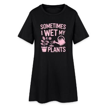 Expressions des plantes d’intérieur Fleurs drôles Cadeau - Robe T-shirt Femme - noir - Devant