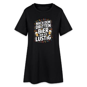 Bier Nach Dem Dritten Bier Lustig JGA Party Malle - Frauen T-Shirt-Kleid - Schwarz - Vorne