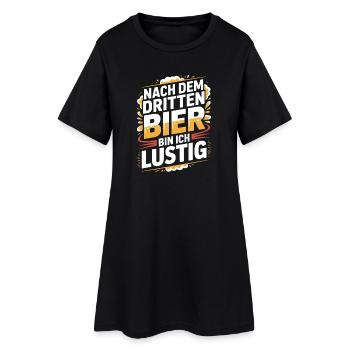Bier Nach Dem Dritten Bier Lustig JGA Party Malle - Frauen T-Shirt-Kleid - Schwarz - Vorne