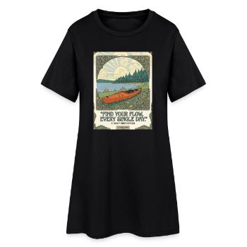 Finding Flow Daily: Kayak Poster - Women’s T-Shirt Dress - black - Front