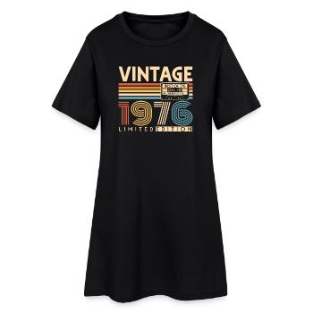 50 Birthday 50 Years 1976 Vintage Born - Women’s T-Shirt Dress - black - Front