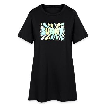 Bright Pastel Sun - Women’s T-Shirt Dress - black - Front