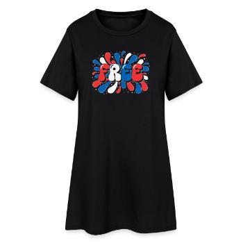 Liberté en éclats tricolores - Robe T-shirt Femme - noir - Devant