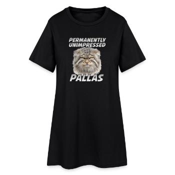 Manul Wildcat Coffee Sarcasme Fans des Cats - Robe T-shirt Femme - noir - Devant