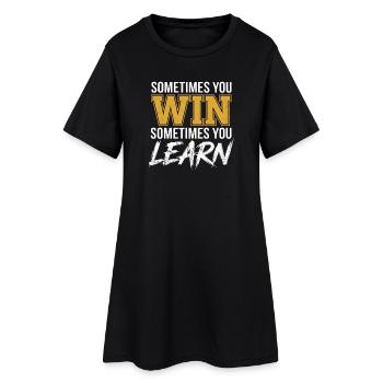 Gagner ou apprendre : Mentalité de croissance - Robe T-shirt Femme - noir - Devant