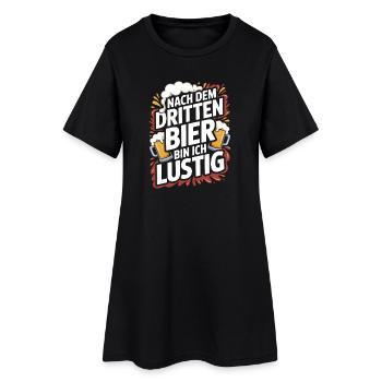 Bier Nach Dem Dritten Bier Lustig JGA Party Malle - Frauen T-Shirt-Kleid - Schwarz - Vorne