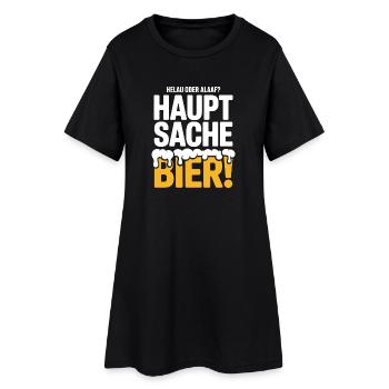 Bier Karneval Fasching Köln Helau oder Alaaf Bier - Frauen T-Shirt-Kleid - Schwarz - Vorne