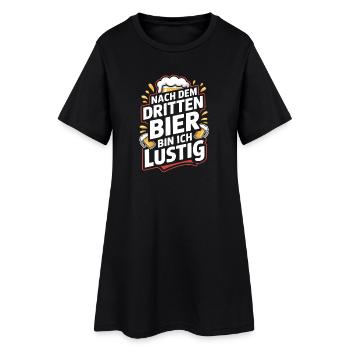Bier Nach Dem Dritten Bier Lustig JGA Party Malle - Frauen T-Shirt-Kleid - Schwarz - Vorne