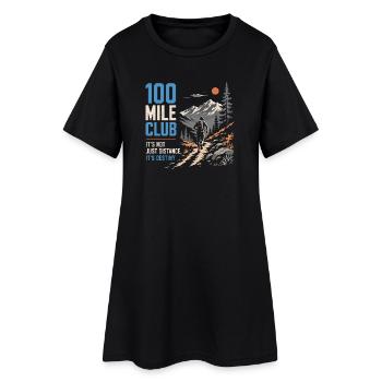 Trail Running - 100 Mile Club   - Women’s T-Shirt Dress - black - Front