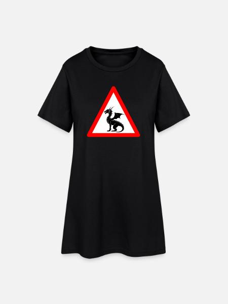 Méfiez-vous des dragons à venir - Robe T-shirt Femme - noir