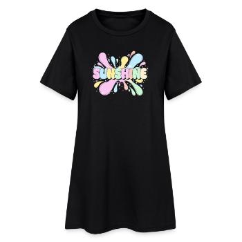 Sunshine Splash - Robe T-shirt Femme - noir - Devant