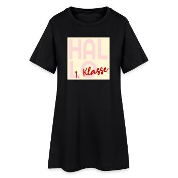 Einschulung Hallo 1. Klasse - Frauen T-Shirt-Kleid - Schwarz - Vorne