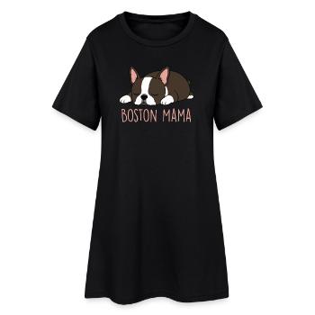 Boston Mama Boston Terrier Amoureuse des mamans de chien - Robe T-shirt Femme - noir - Devant