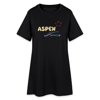 Cadeau pour Aspen - Robe T-shirt Femme - noir - Devant