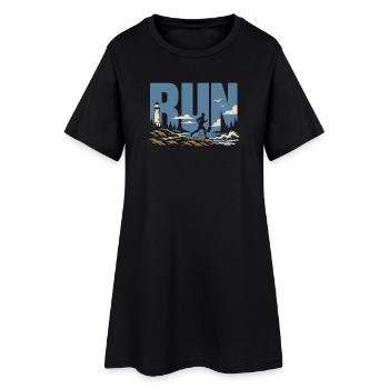 Trail Running - Women’s T-Shirt Dress - black - Front