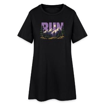 Trail Running - Women’s T-Shirt Dress - black - Front