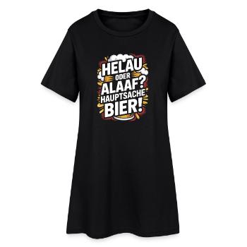 Bier Karneval Fasching Köln Helau oder Alaaf Bier - Frauen T-Shirt-Kleid - Schwarz - Vorne