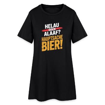 Bier Karneval Fasching Köln Helau oder Alaaf Bier - Frauen T-Shirt-Kleid - Schwarz - Vorne