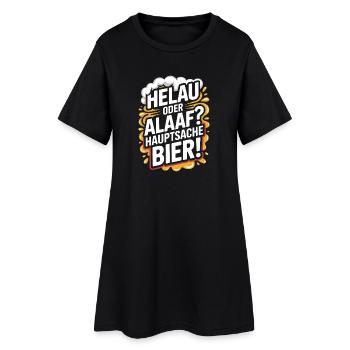 Bier Karneval Fasching Köln Helau oder Alaaf Bier - Frauen T-Shirt-Kleid - Schwarz - Vorne