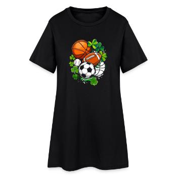 Mélange de sports celtiques avec trèfles - Robe T-shirt Femme - noir - Devant