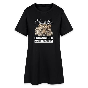 Sauver les léopards de l’Amour, une espèce en voie de disparition - Robe T-shirt Femme - noir - Devant