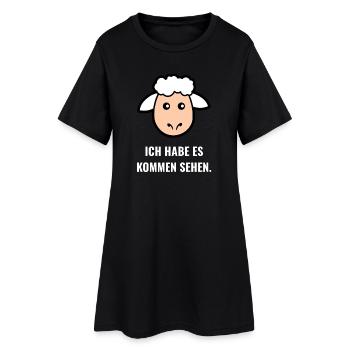 Ich habe es kommen sehen. - Frauen T-Shirt-Kleid - Schwarz - Vorne