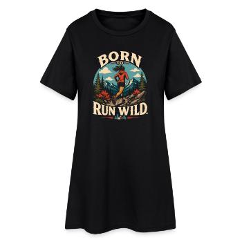Trail Running - Born to Run Wild - Women’s T-Shirt Dress - black - Front