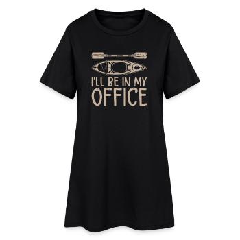 I'll be in my office - Funny Kayaking Kayaker - Frauen T-Shirt-Kleid - Schwarz - Vorne