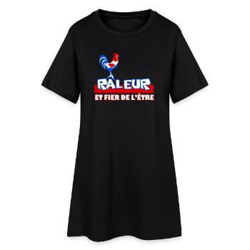 Râleur Fier de l’être Coq Logo - Robe T-shirt Femme - noir - Devant