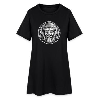 König der Schatten Schwarz und Weiß - Frauen T-Shirt-Kleid - Schwarz - Vorne