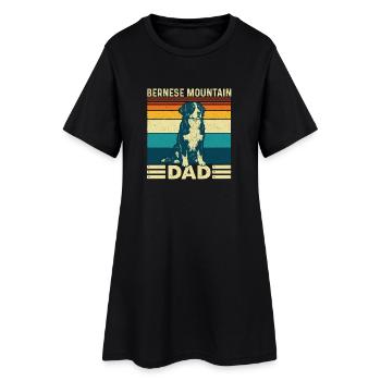 Berner Bergvater Stolzer Berner Hund Papa - Frauen T-Shirt-Kleid - Schwarz - Vorne