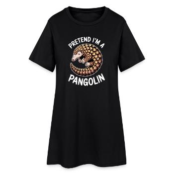 Dictons pangolins : cadeau de pommes de pin - Robe T-shirt Femme - noir - Devant