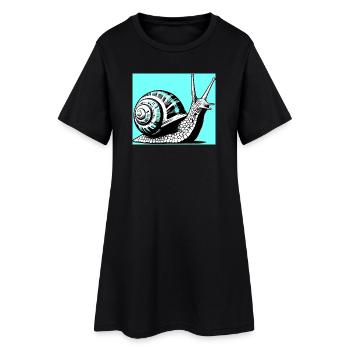Escargot - Robe T-shirt Femme - noir - Devant