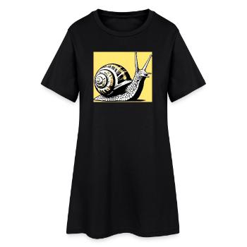 Escargot - Robe T-shirt Femme - noir - Devant