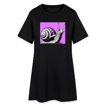 Escargot - Robe T-shirt Femme - noir - Devant