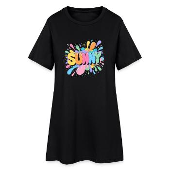 Sunny Splash Letters - Robe T-shirt Femme - noir - Devant