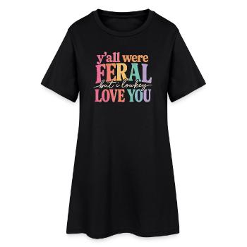 Lehrerin Spruch Humor Schule Geschenkidee - Frauen T-Shirt-Kleid - Schwarz - Vorne