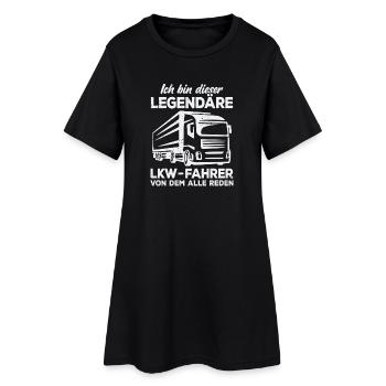 LKW Fahrer Fernfahrer Legende lustig Sprüche - Frauen T-Shirt-Kleid - Schwarz - Vorne