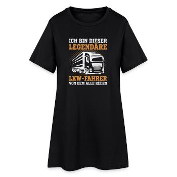 LKW Fahrer Fernfahrer Legende lustig Sprüche - Frauen T-Shirt-Kleid - Schwarz - Vorne