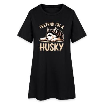 Paroles Husky, Cadeau Husky Drôle Husky - Robe T-shirt Femme - noir - Devant