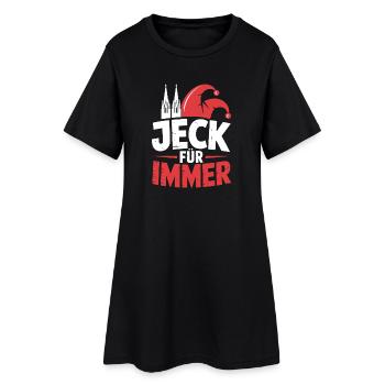 Jeck Für Immer Kölner Karneval Kölle Alaaf Kostüm - Frauen T-Shirt-Kleid - Schwarz - Vorne