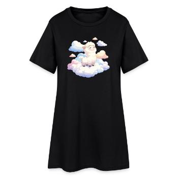 Agneau nuage dans la lumière du rêve - Robe T-shirt Femme - noir - Devant