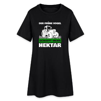 Der Frühe Landwirt schafft mehr Hektar Traktor Lan - Frauen T-Shirt-Kleid - Schwarz - Vorne