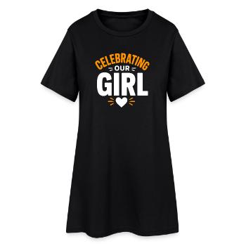 Célébrer notre fille - Robe T-shirt Femme - noir - Devant