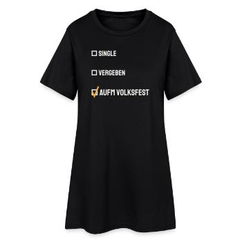 Single Vergeben aufm Volksfest Bierzelt Spruch - Frauen T-Shirt-Kleid - Schwarz - Vorne