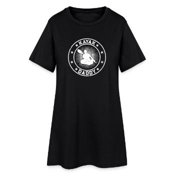 Kayak Daddy Canoeing Kayaking Daddy - Frauen T-Shirt-Kleid - Schwarz - Vorne