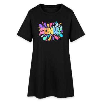 Sunny PopArt Multicolor - Women’s T-Shirt Dress - black - Front