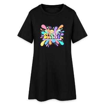 Sunny Splash Color Burst - Robe T-shirt Femme - noir - Devant